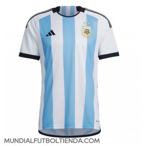 Camiseta Argentina Primera Equipación Replica Mundial 2022 mangas cortas